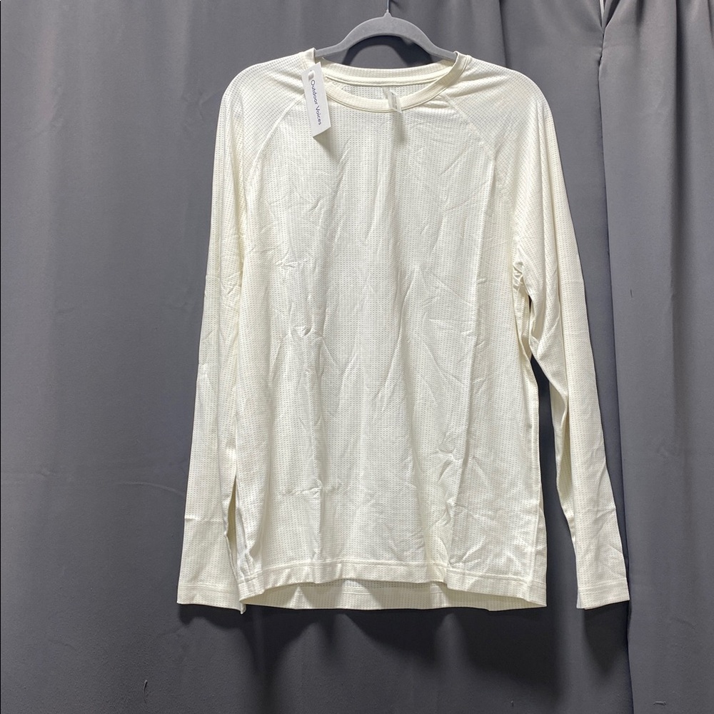 Outdoor Voices Milk Stone ThinkFast Longsleeve - L - Picture 2 of 7